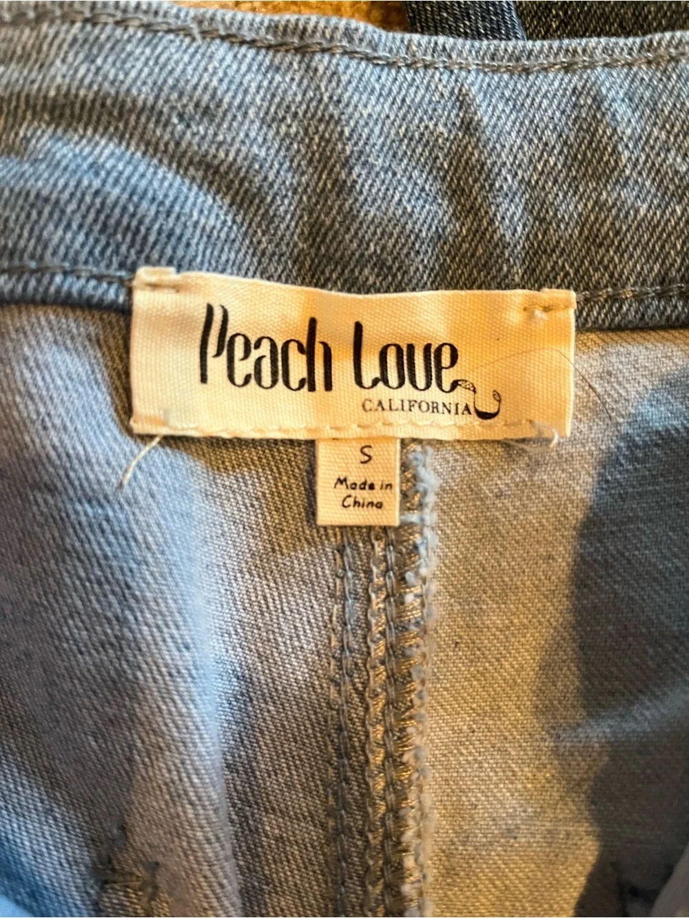 Peach Love California Two-Tone Patchwork Bootcut Jeans - Dark Gray & Light Gray